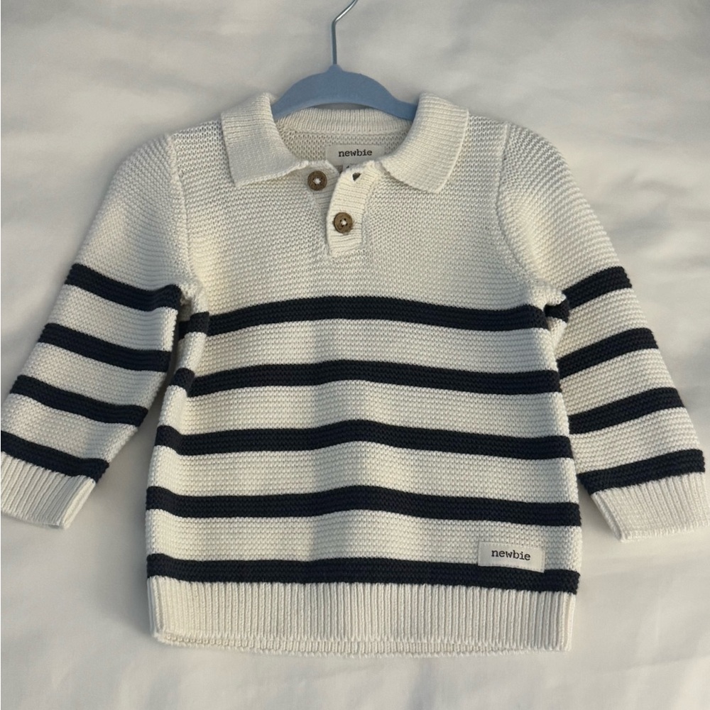 NWT 4-6 Months Newbie Striped Knit Sweater